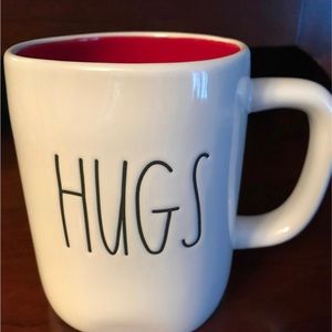 Rae Dunn HUGS and KISSES double sided mug